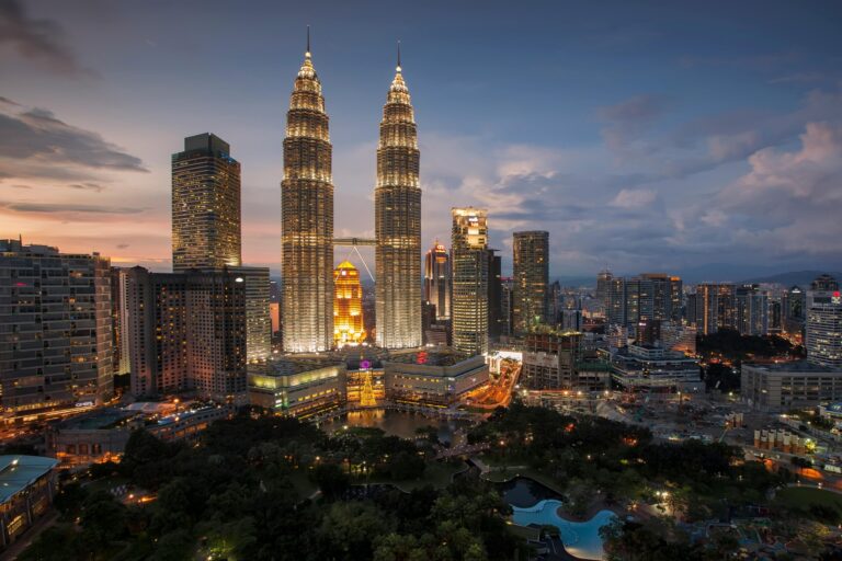 Kuala Lumpur skyline with Petronas Twin Towers and cityscape – Malaysia travel
